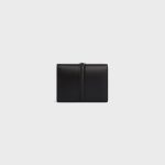 CARD HOLDER WITH FLAP 16 IN SATINATED CALFSKIN BLACK - Image 3